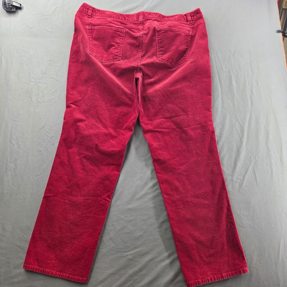 Talbots Women's 18WP Petite Heritage Corduroy Pants Blue Red 2 Pant Lot - Picture 5 of 16